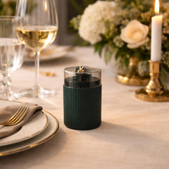 Four compact toothpick dispensers ready for dining table use