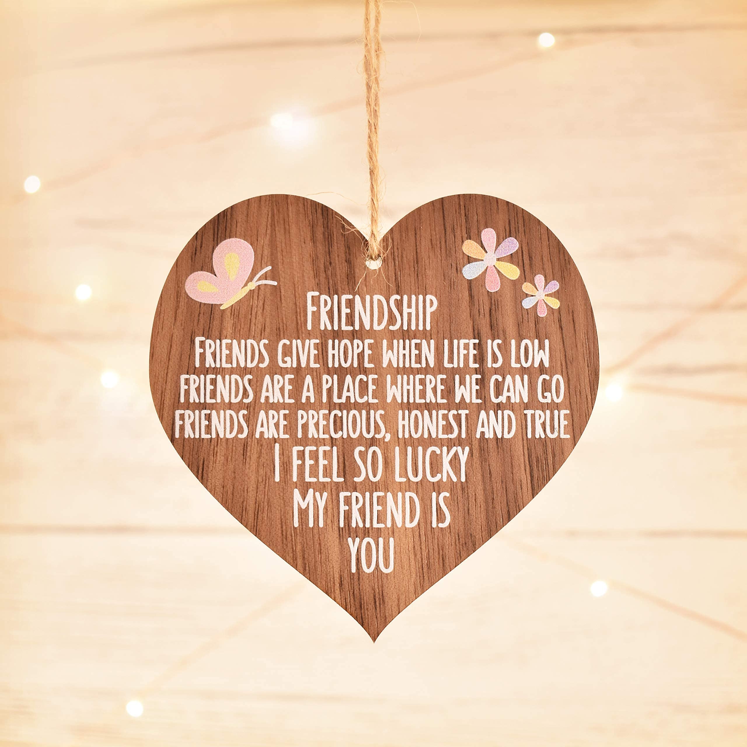 UK made wooden heart plaque with hand drawn accents