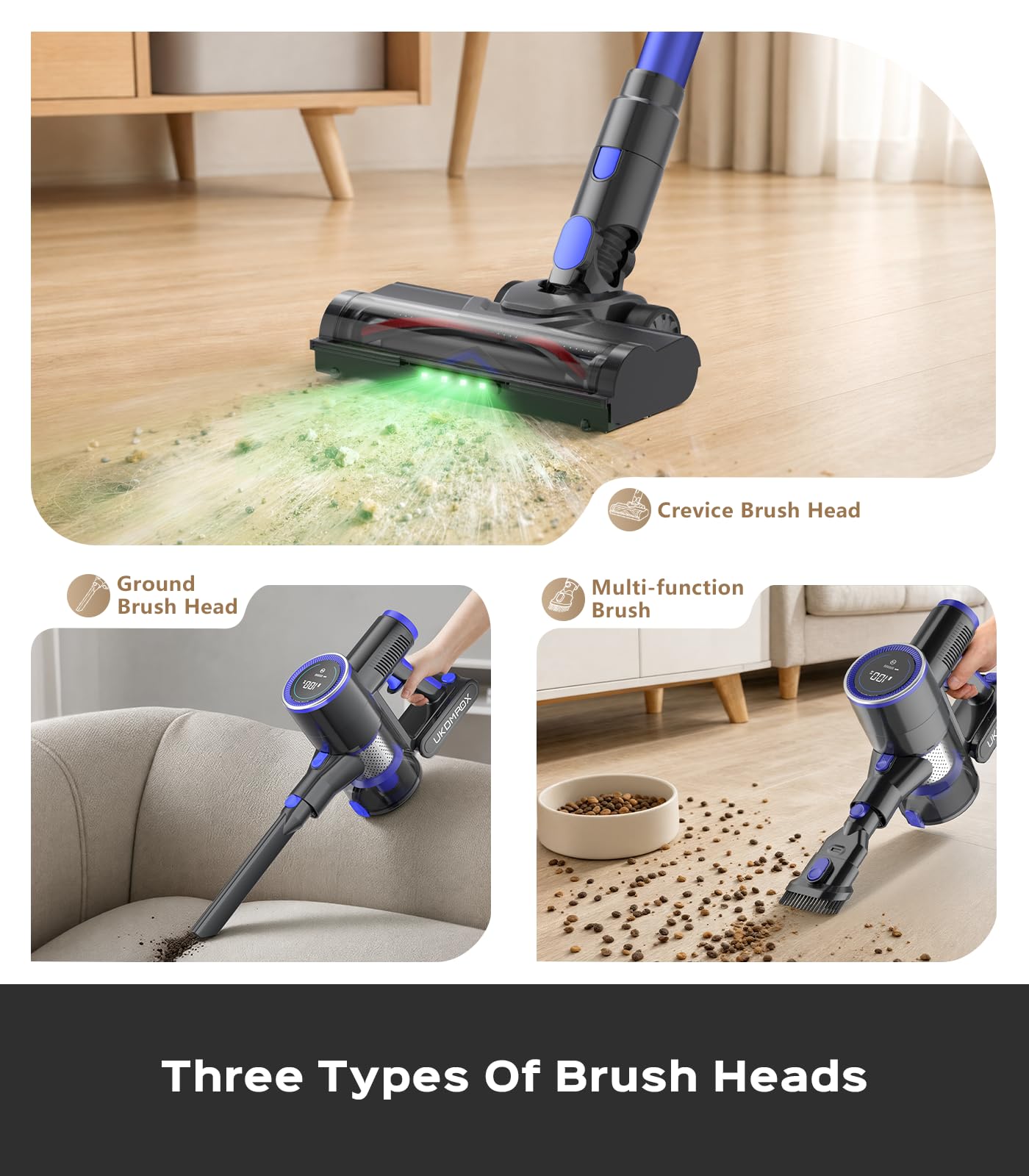 Hardwood floor cleaning with UKDMROX cordless vacuum