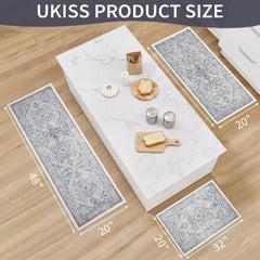 Three piece kitchen mat set layout in a modern kitchen