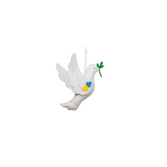 Peace Dove felt ornament from Ukraine Ornaments with hanging loop