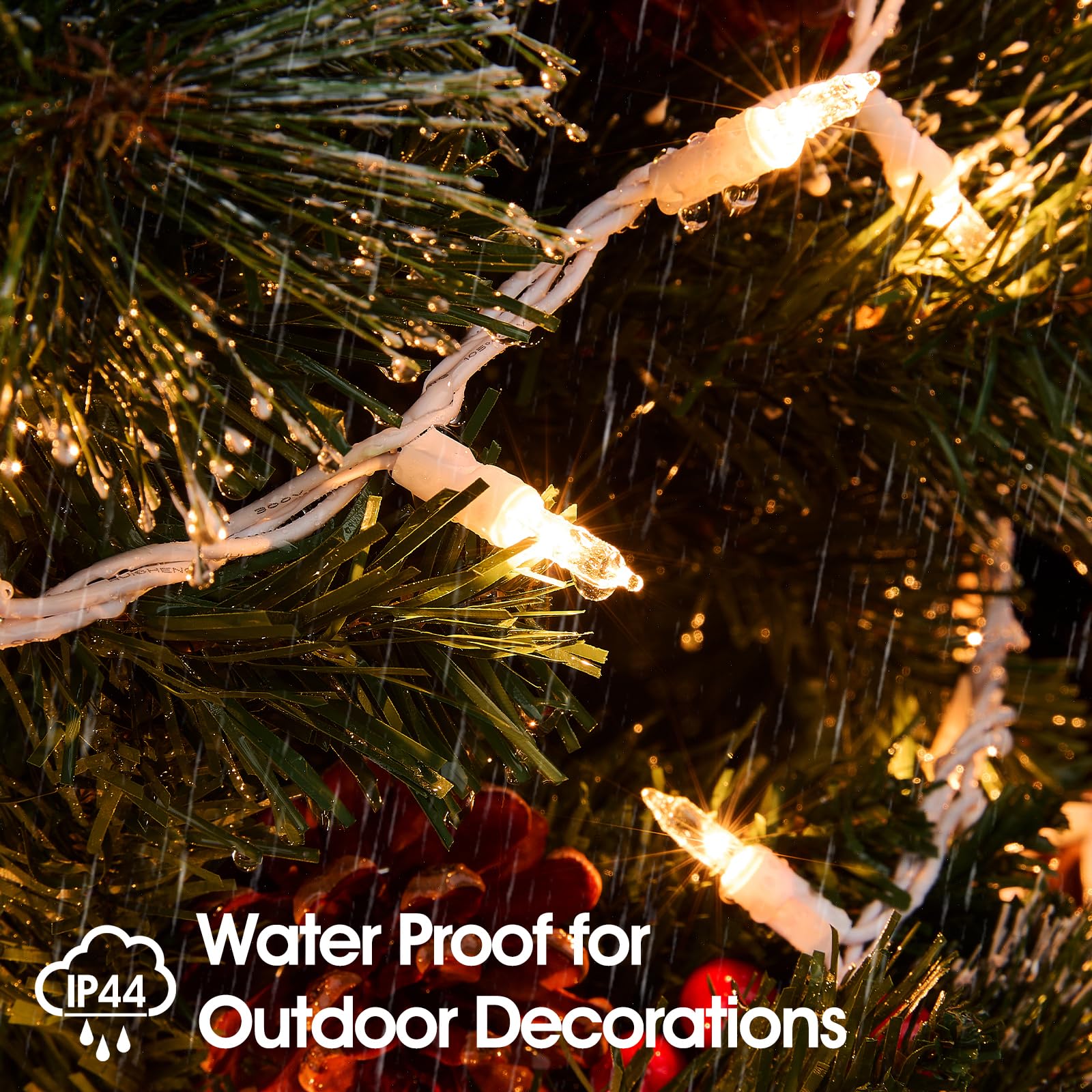 IP44 waterproof Christmas lights for indoor outdoor use