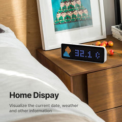 Pixel art clock display on TC001 device