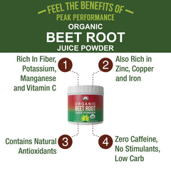Beetroot juice powder organic ultra high purity label image