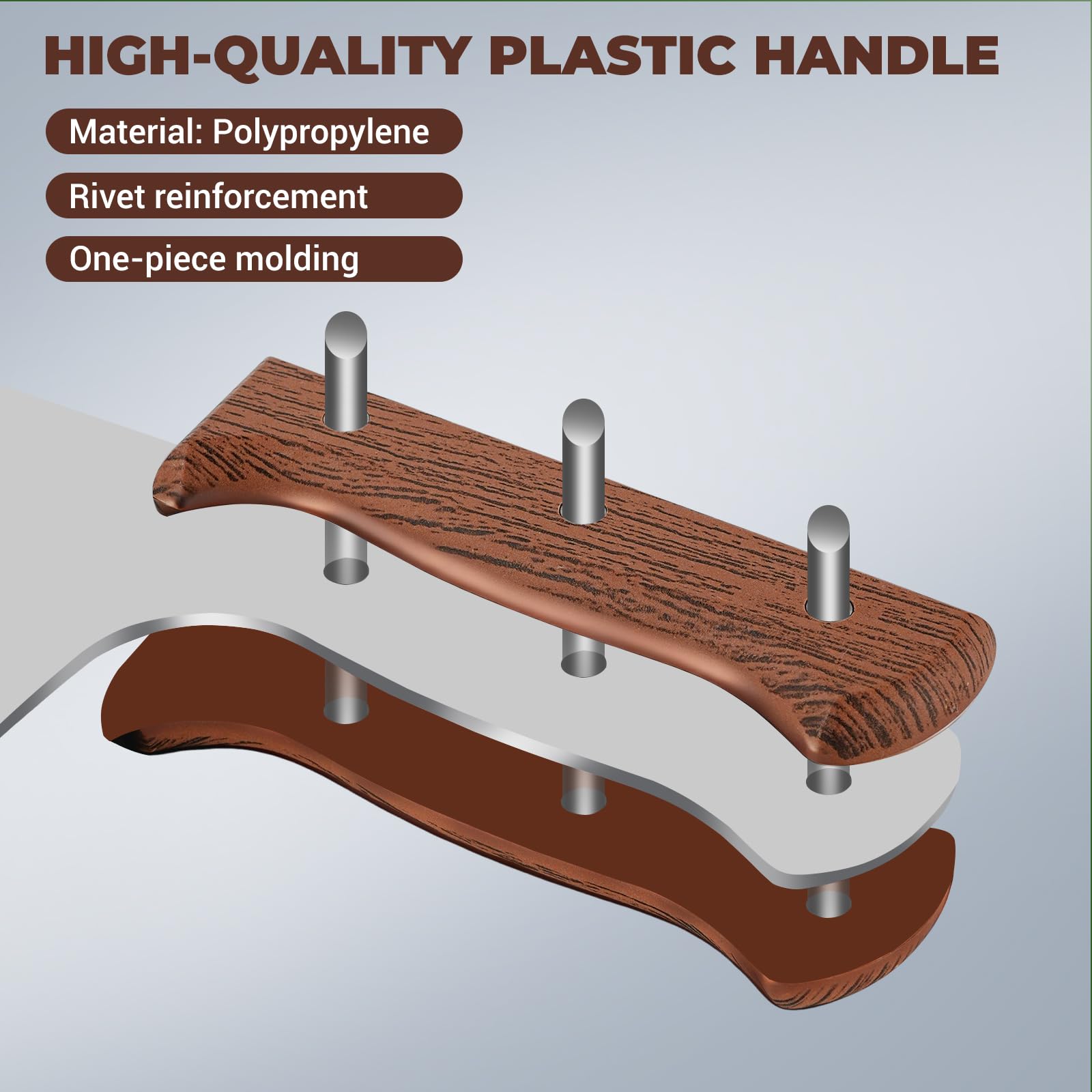 ergonomic non-slip handle kitchen knife image