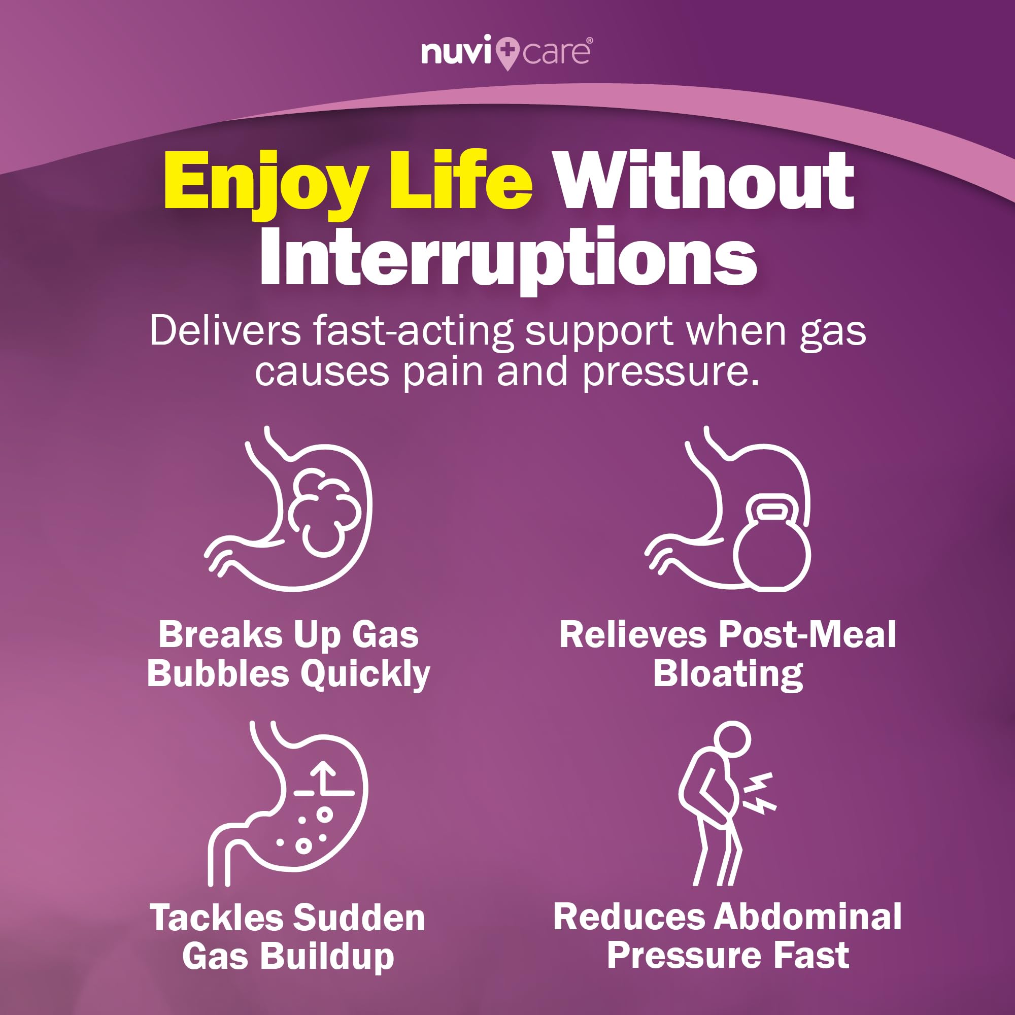 Small easy-to-swallow softgels for fast relief