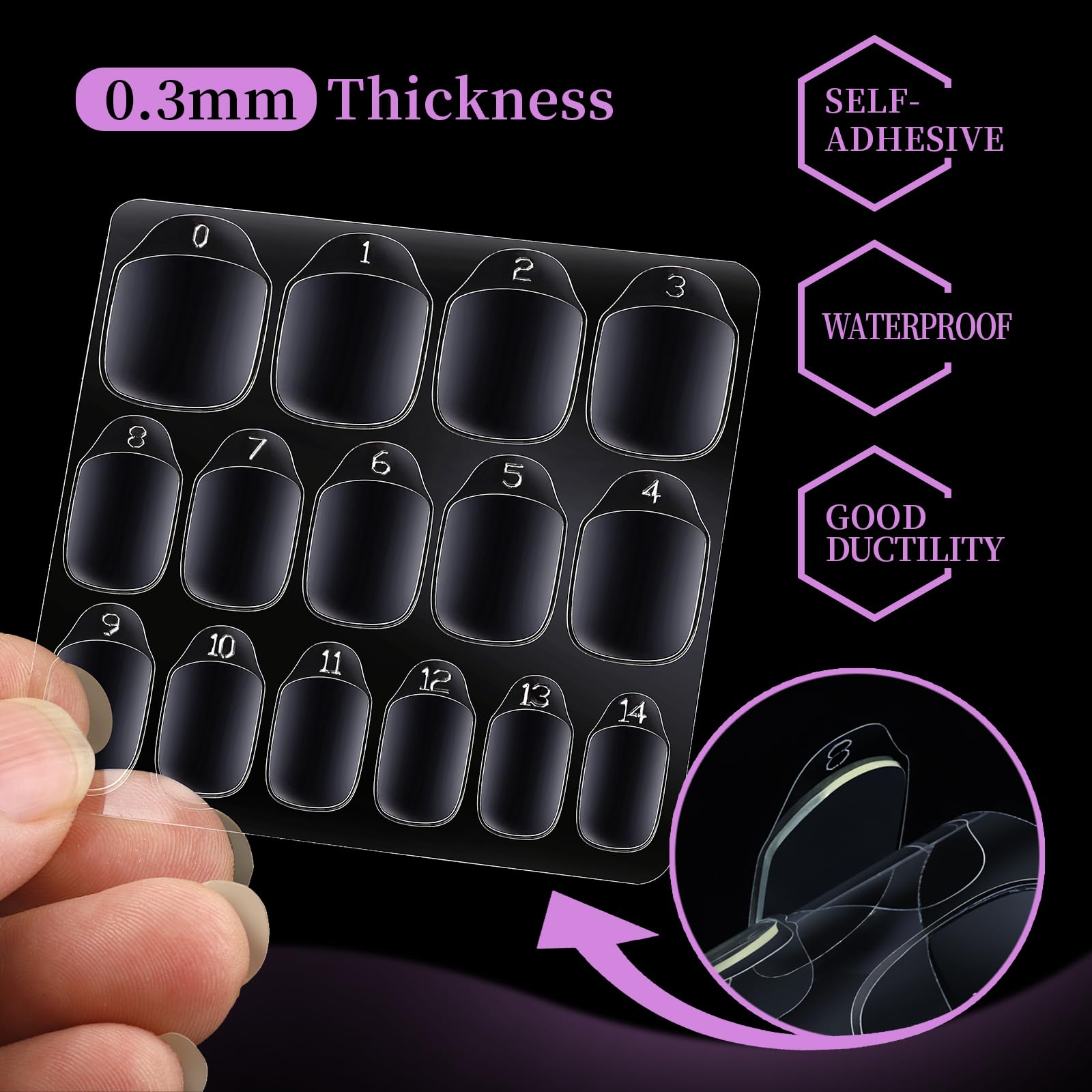 0.3mm ultra-thin adhesive tabs