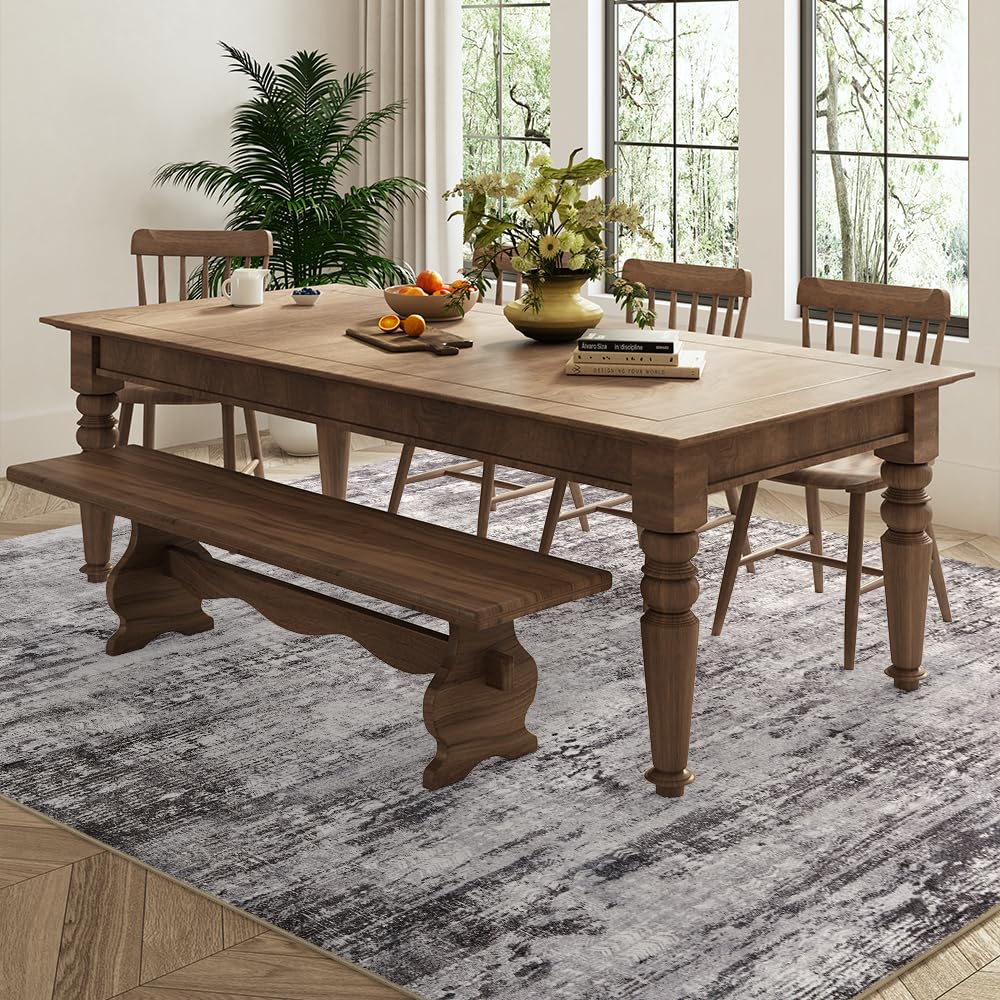 LIDALL 8x10 washable area rug creases care note