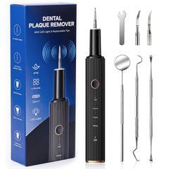 Ultrasonic plaque remover teeth device with LED light