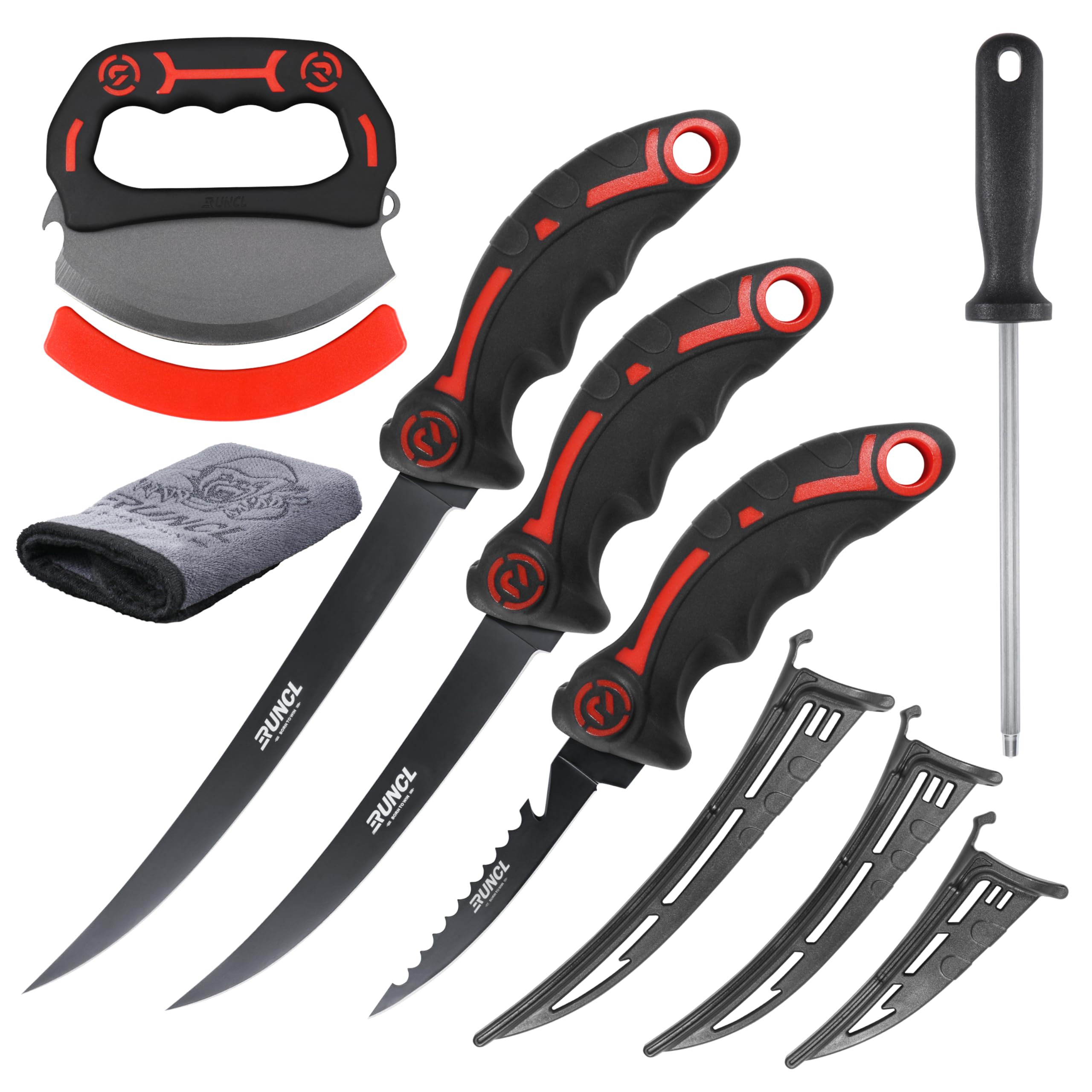 Ulu and Fillet Knife Set with multiple blade sizes