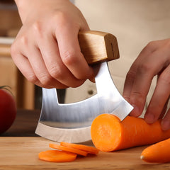 Compact 5x4 inch ulu knife used for vegetables and meats