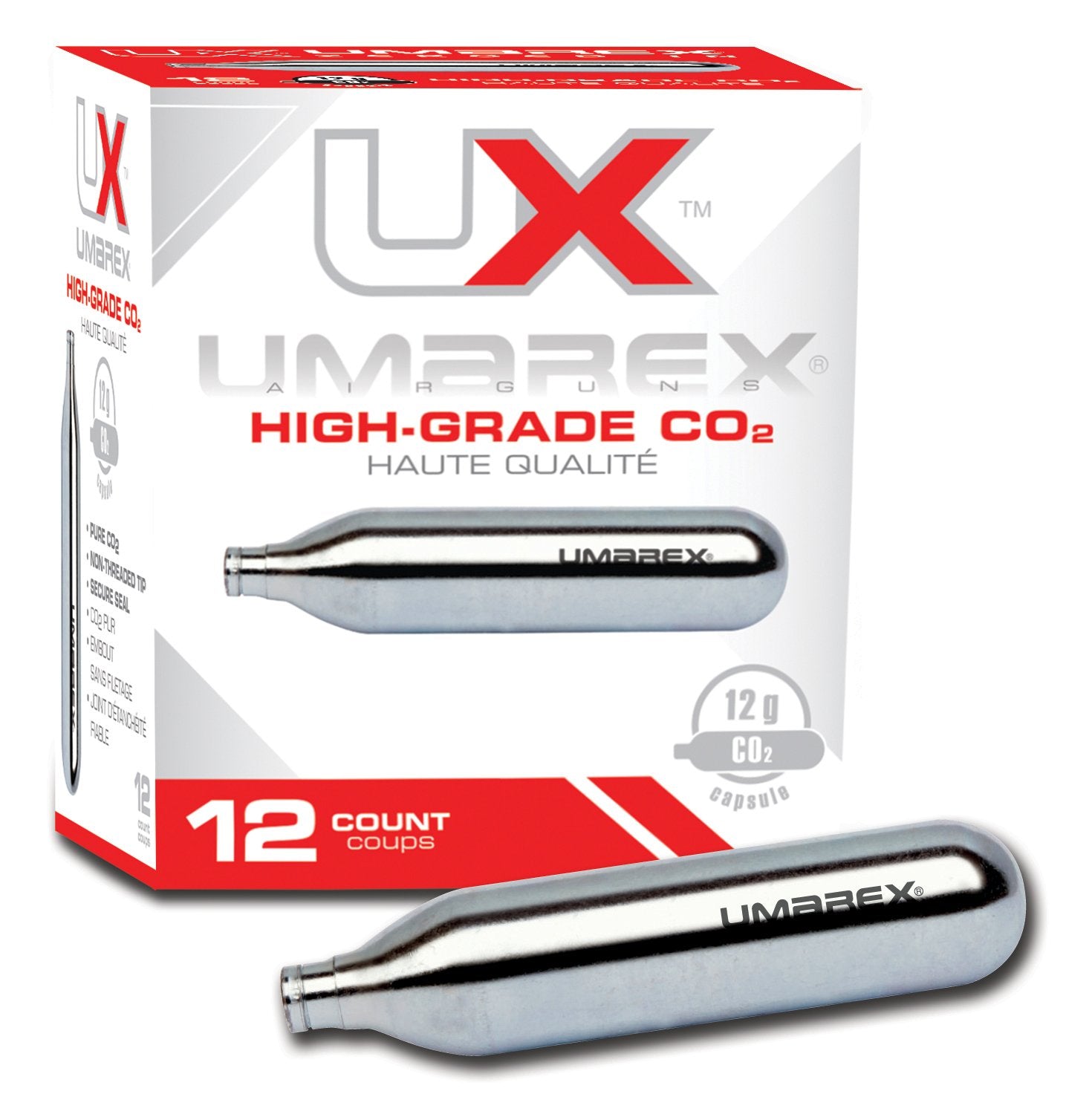 Umarex high-grade CO2 cartridges for pellet guns