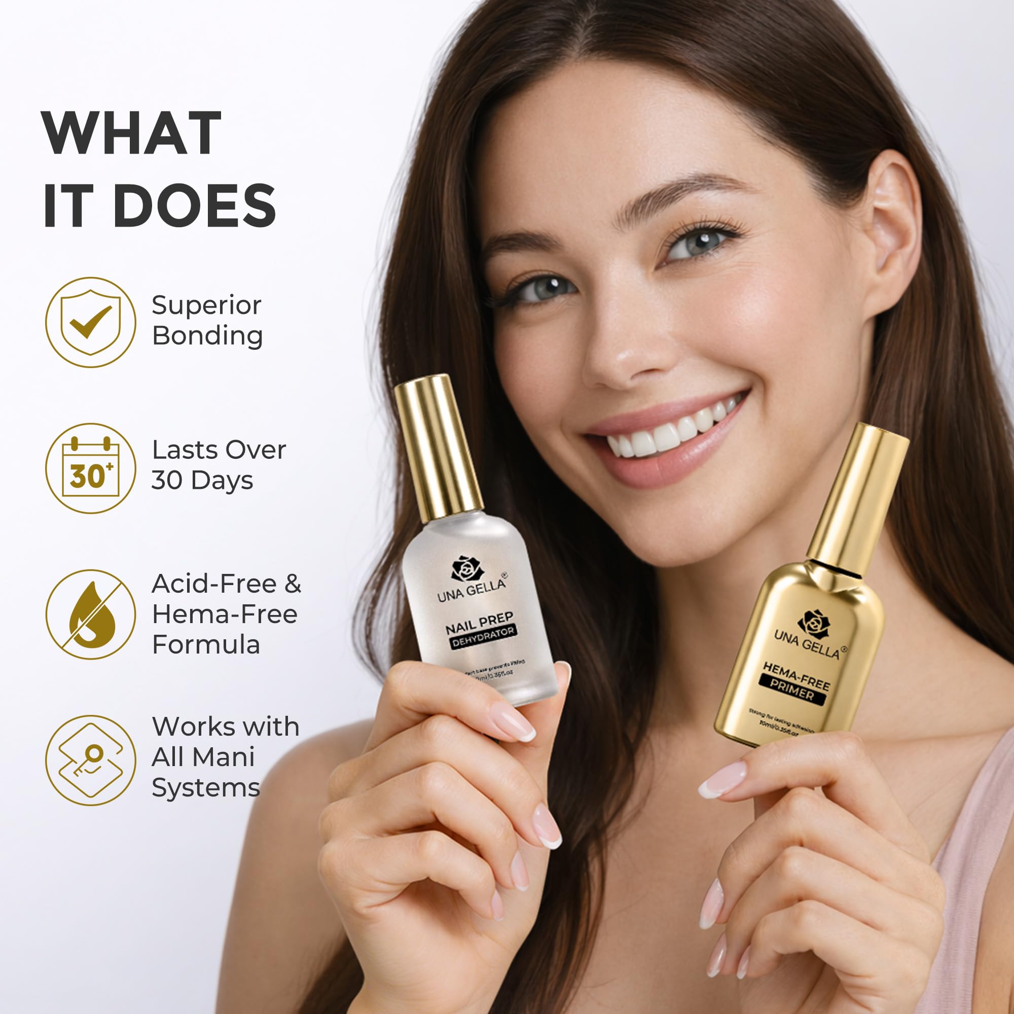 UNA GELLA nail primer 10ml bottle for gel polish