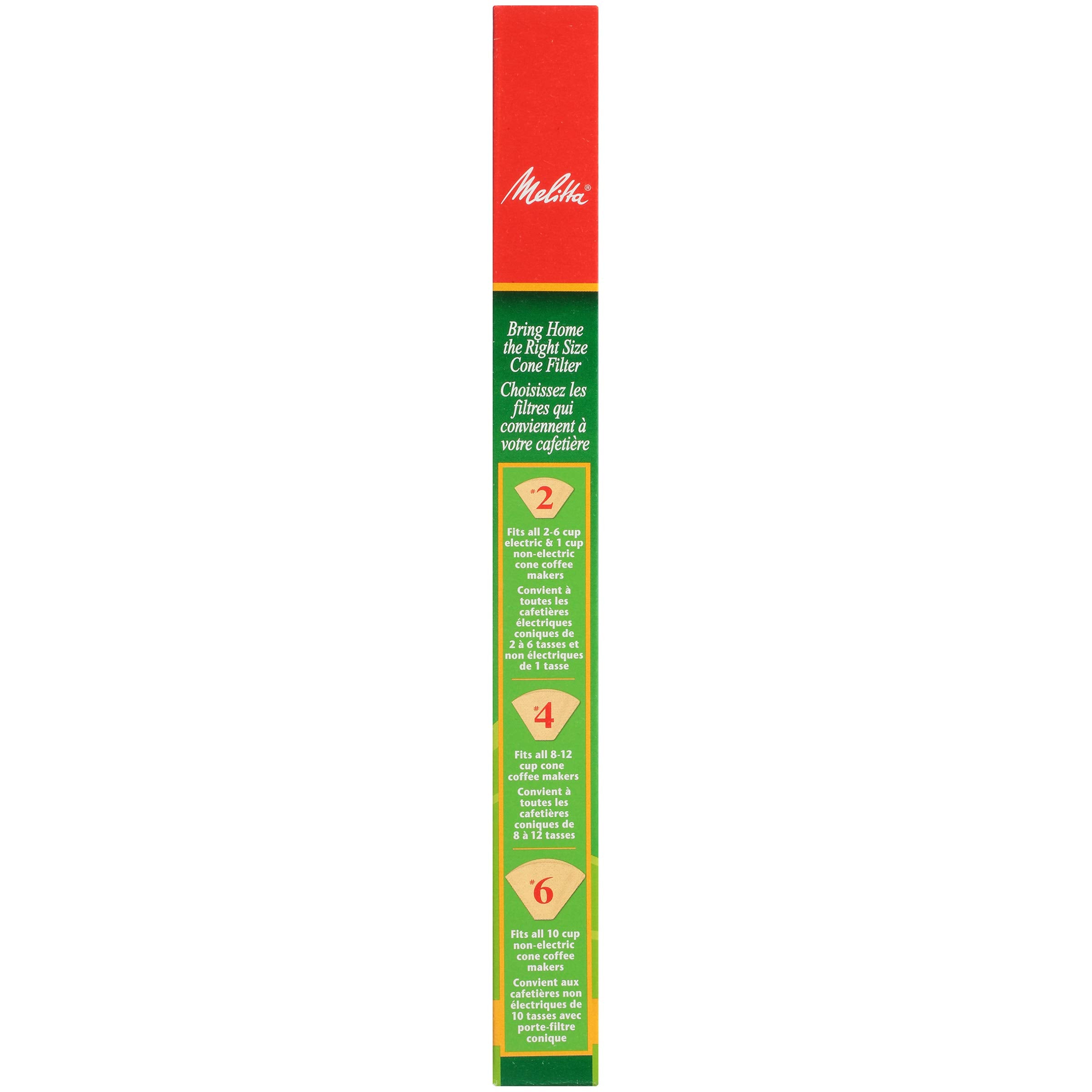 Unbleached natural brown Melitta cone filters