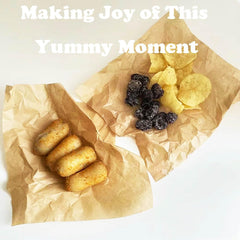 Unbleached parchment paper sheets for ovens and air fryer use