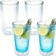 Unbreakable 16oz tumbler 4-pack clear BPA-free plastic
