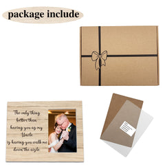 Natural wood wedding frame suitable for a bride or family keepsake photo