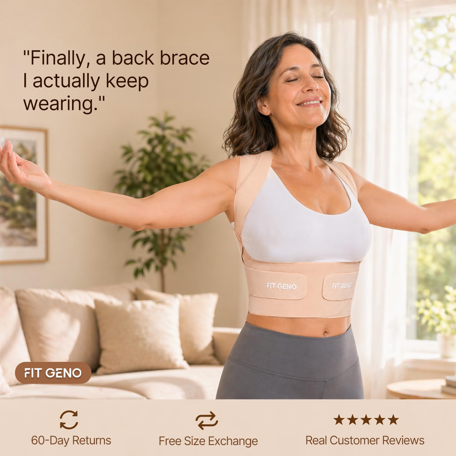 Back brace for desk days suitable for office and study