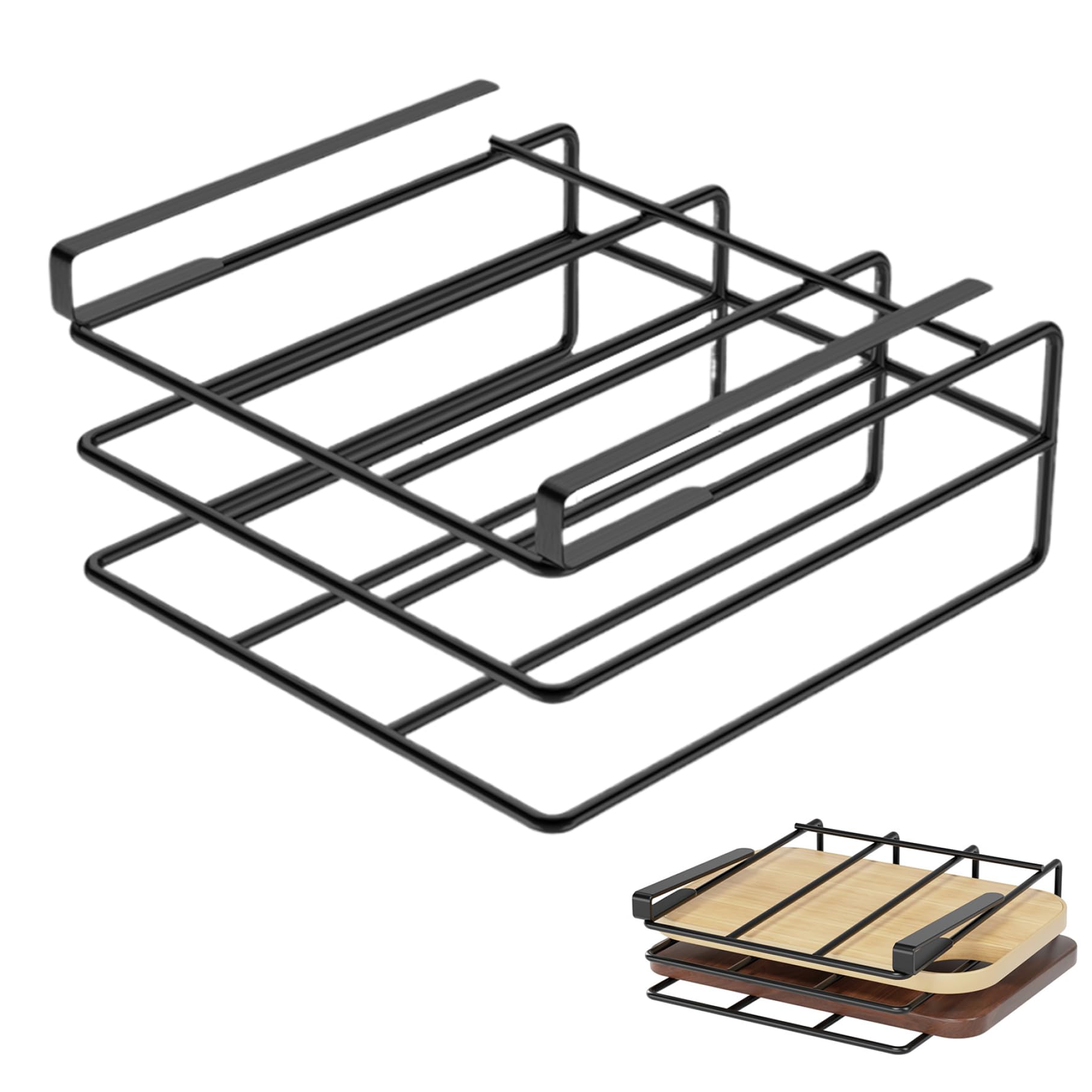 Cutting board rack for kitchen organization
