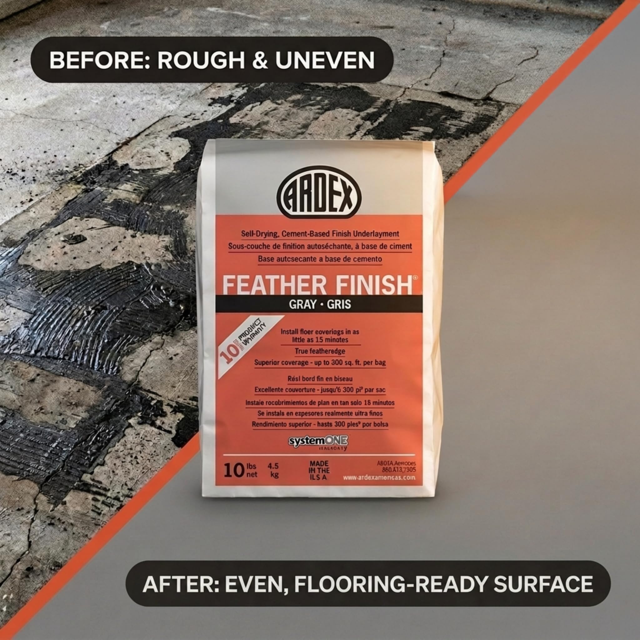 Professional grade Ardex feather finish underlayment