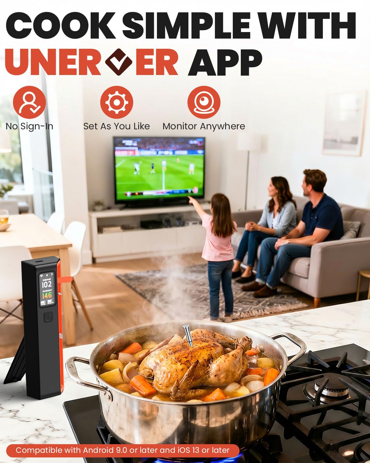 UNERVER ultra-thin probe and display