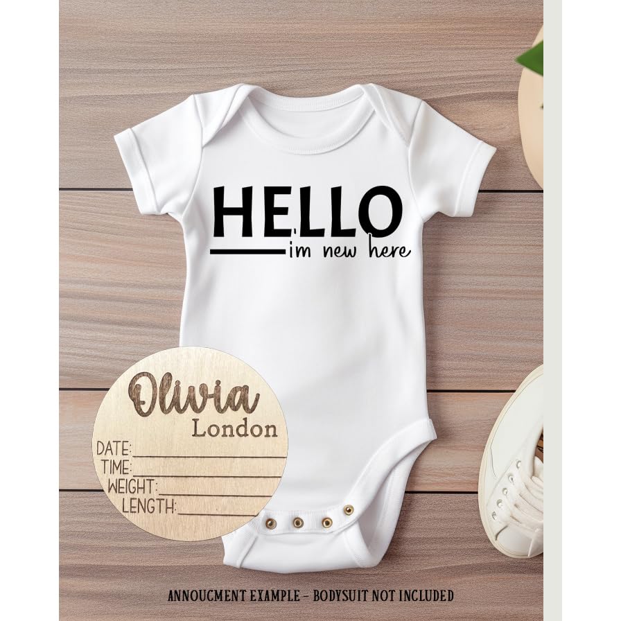 One sided keepsake baby name sign