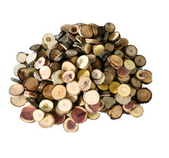 Unfinished wood slice variety pack 0.75-1.25 inch slices