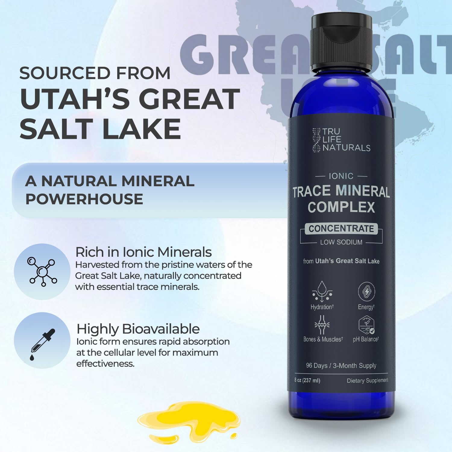 Solar-evaporated mineral concentrate from Utah Great Salt Lake