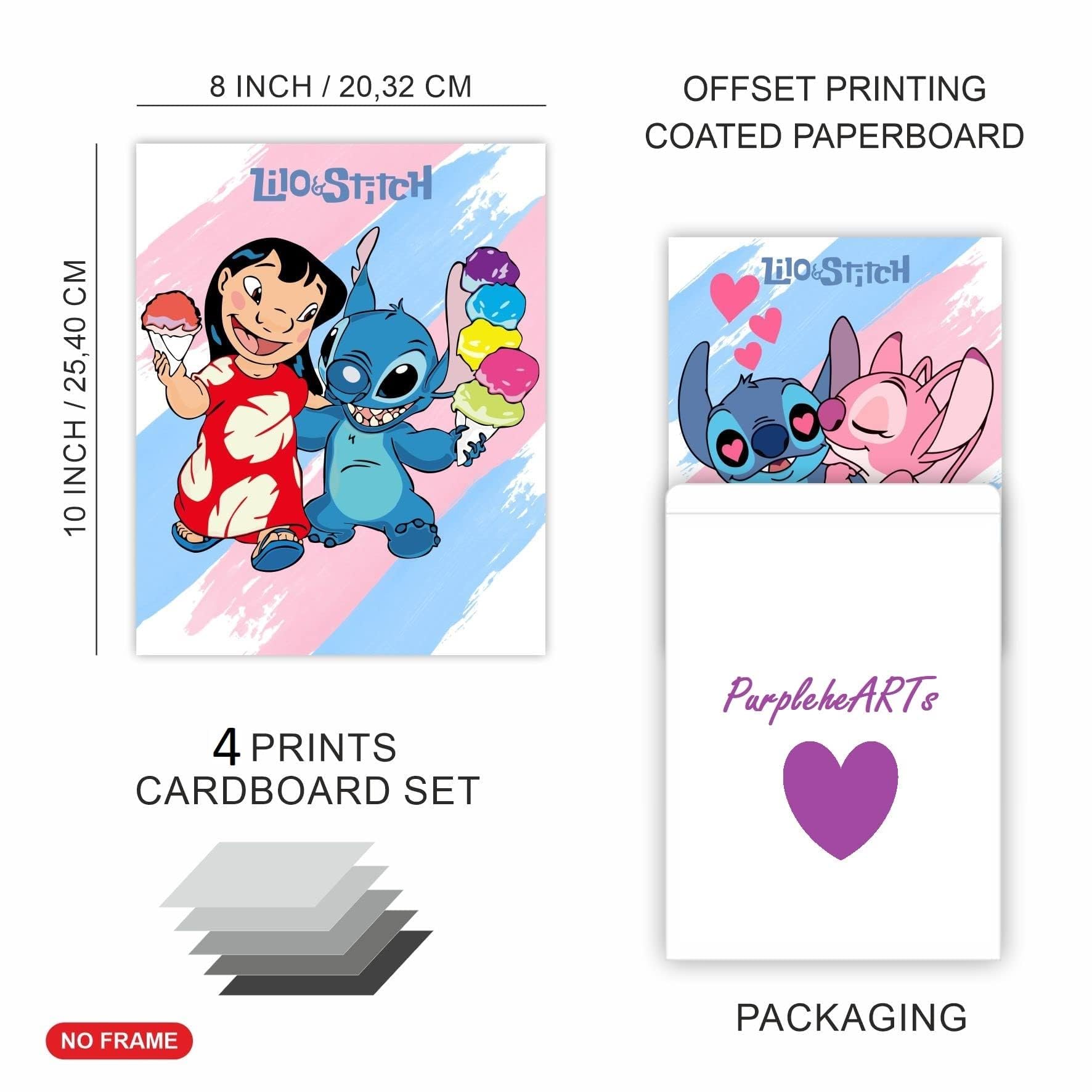 Girls room decor Lilo and Stitch posters 8x10 unframed