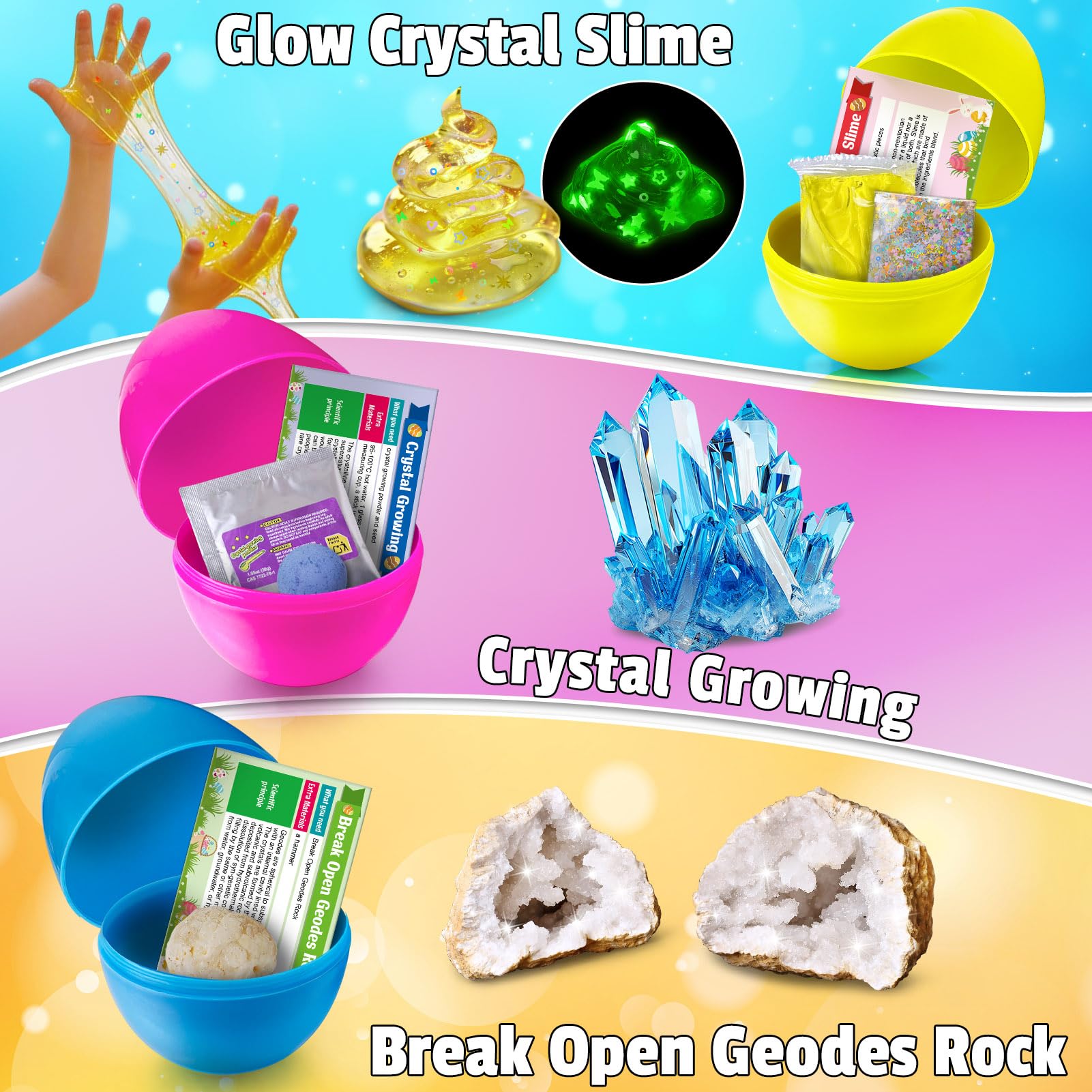 UNGLINGA kids science kit for Easter gift basket with egg shaped kits