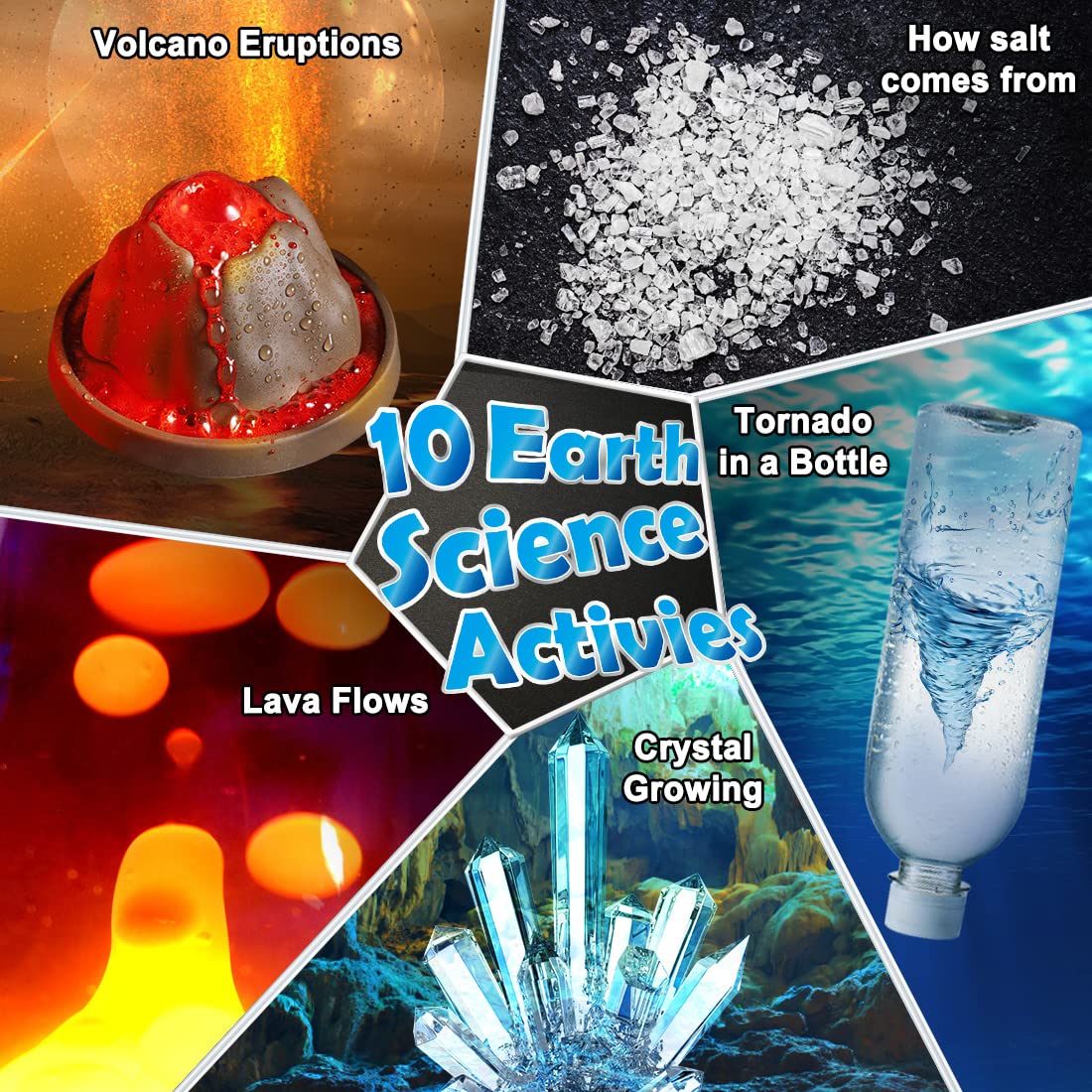 UNGLINGA 70 Lab Experiments Science Kits for Kids kit contents