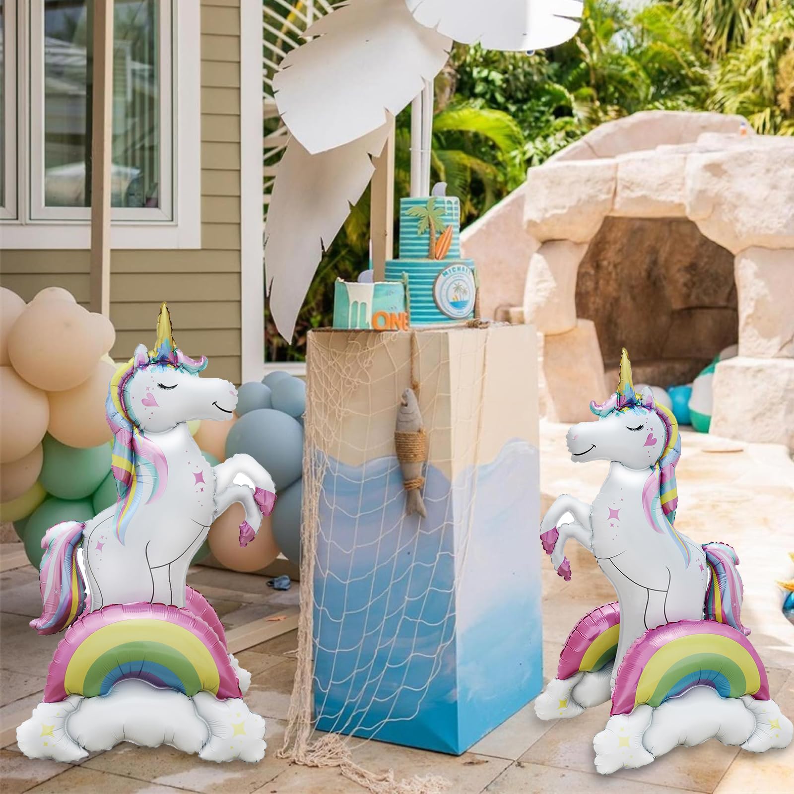 Single piece unicorn foil balloon for unicorn birthday decorations and celebrations