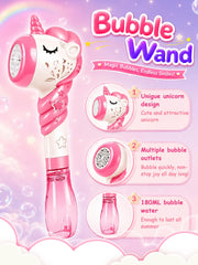 Unicorn bubble wand for outdoor play