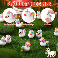Unicorn ducks resin toy figures 50 pieces