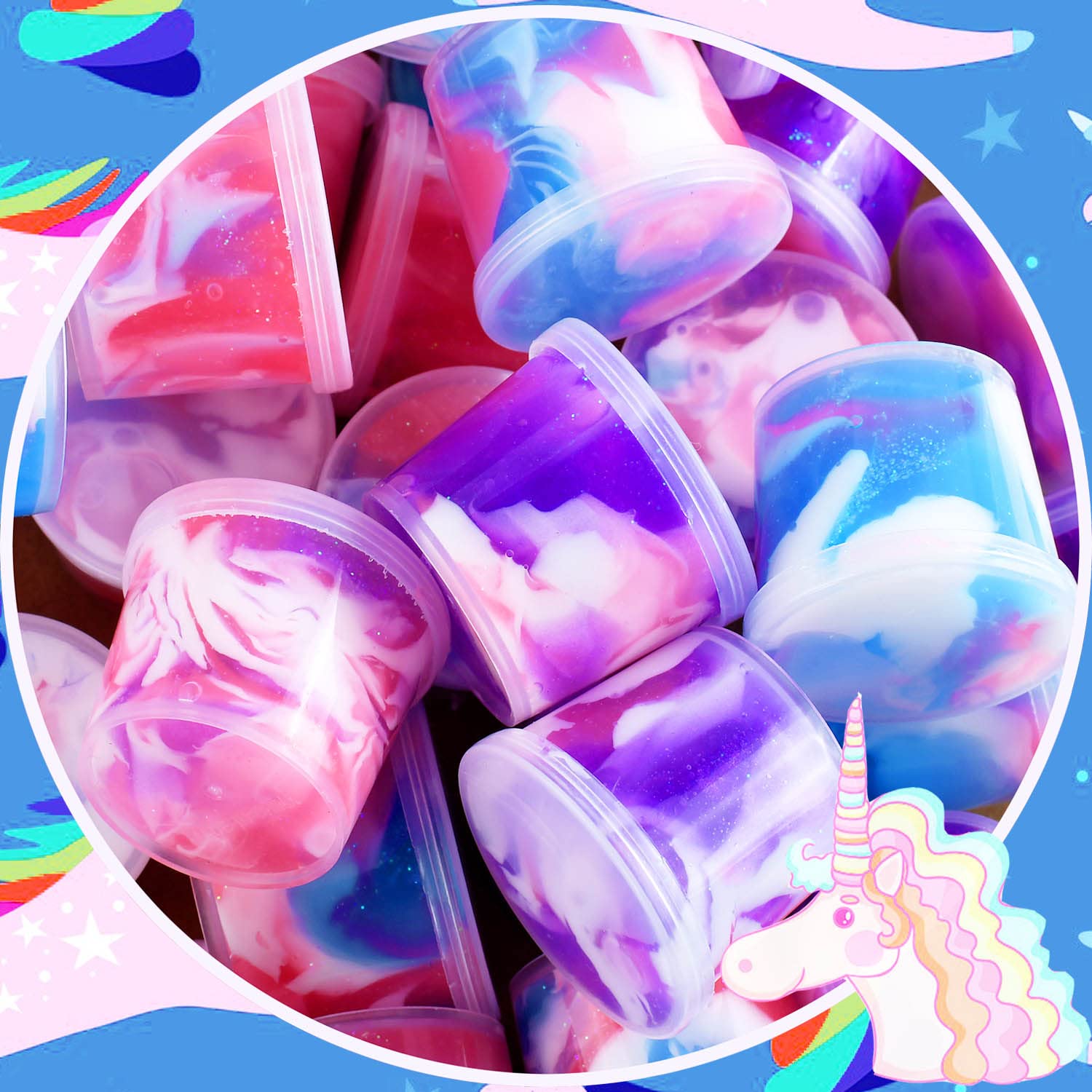 Unicorn Galaxy Slime for kids party favors