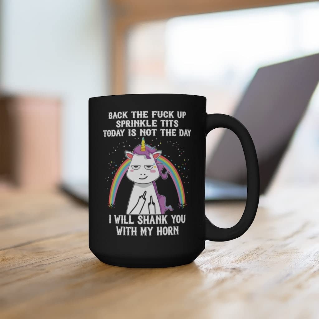 Unicorn gifts mug 15 oz black coffee cup for gifting