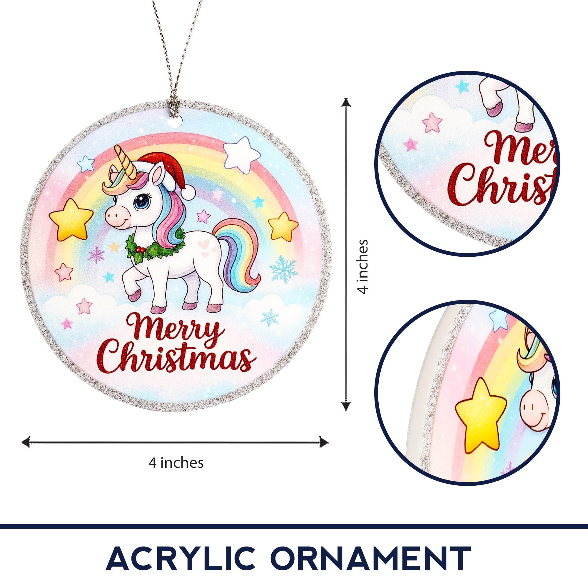 Unicorn ornament with story card included