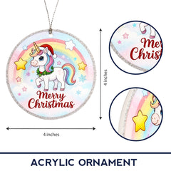 Unicorn ornament with story card included