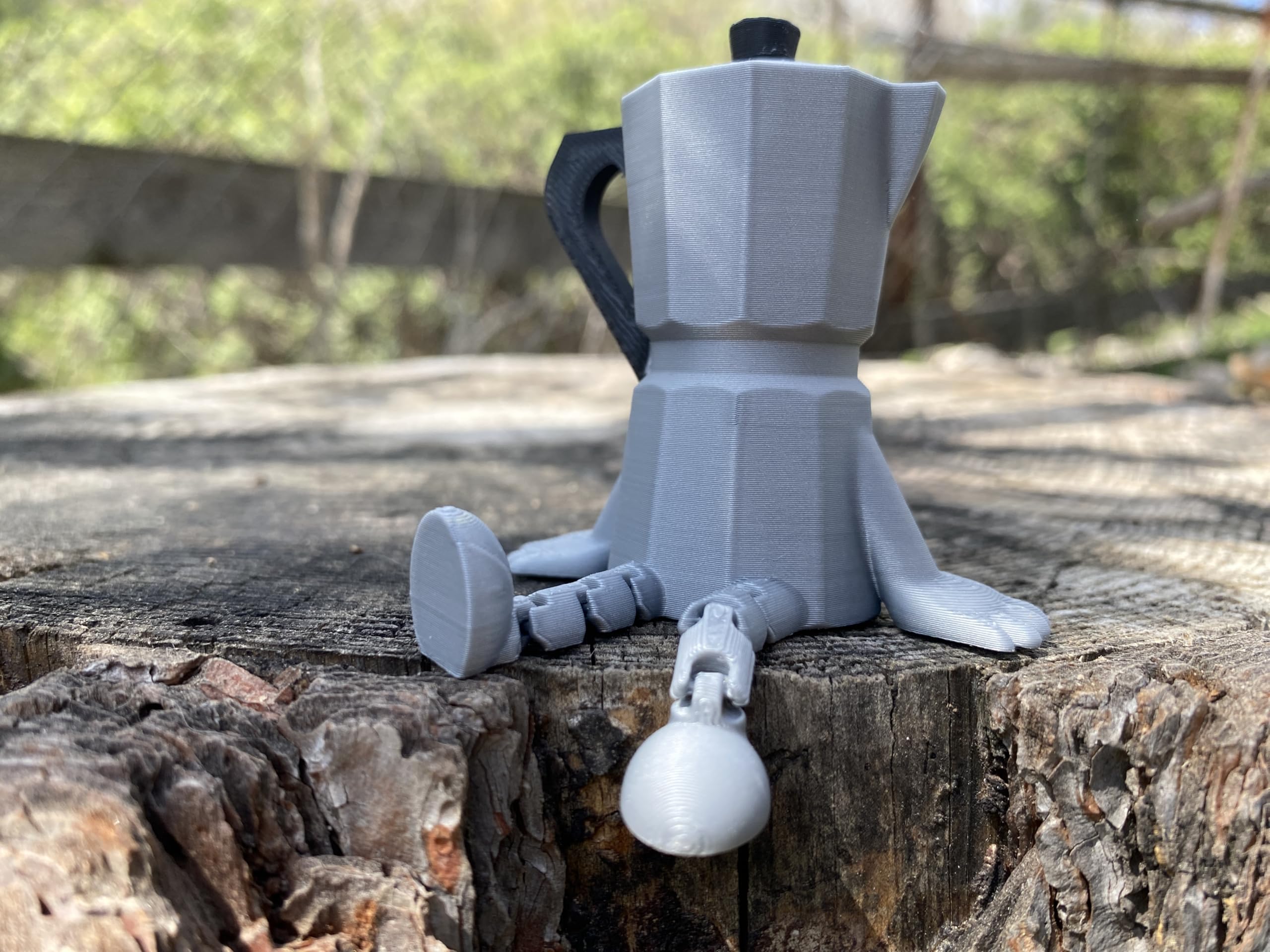 Unique coffee inspired decor with legs