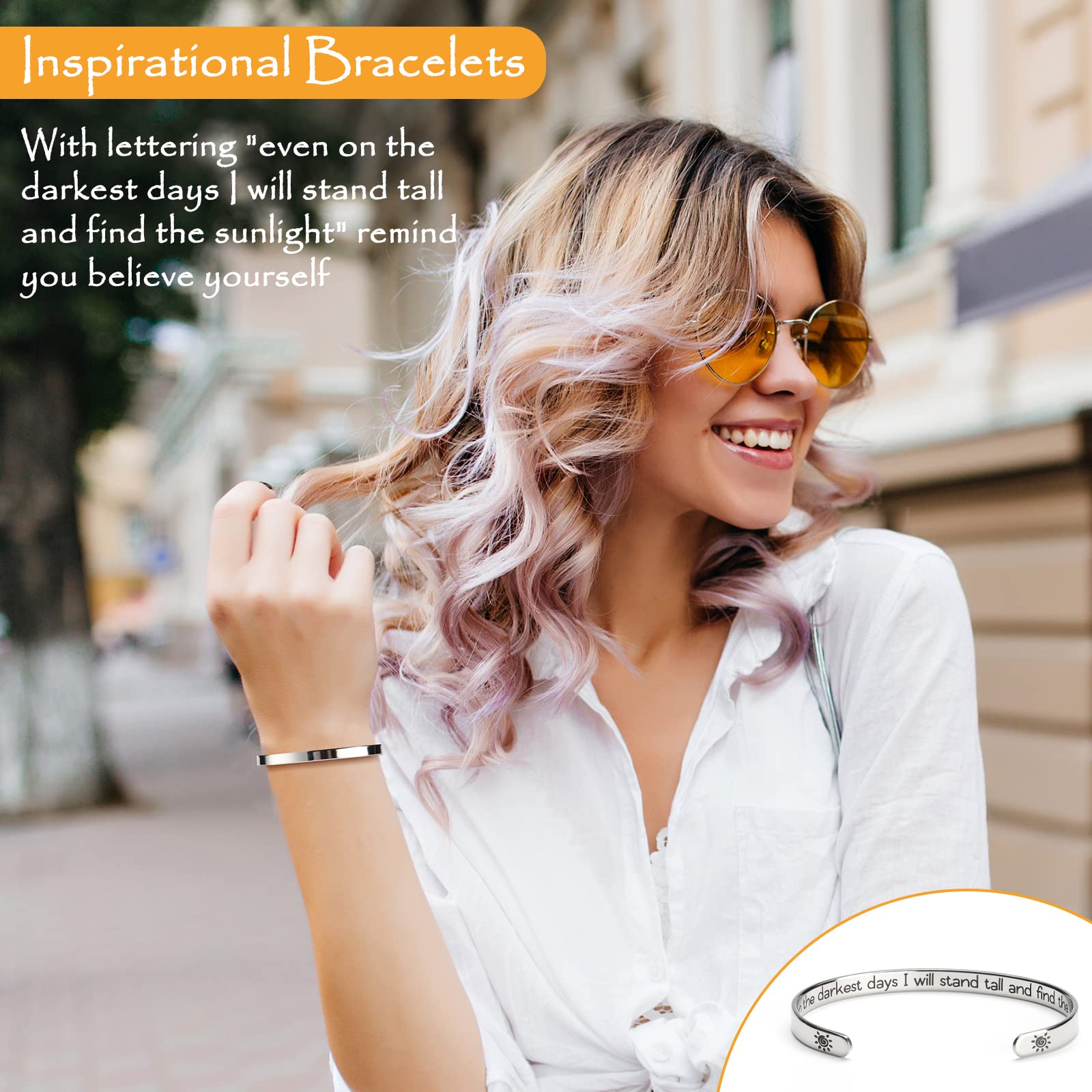 Soft fuzzy socks and inspirational bracelet in gift set