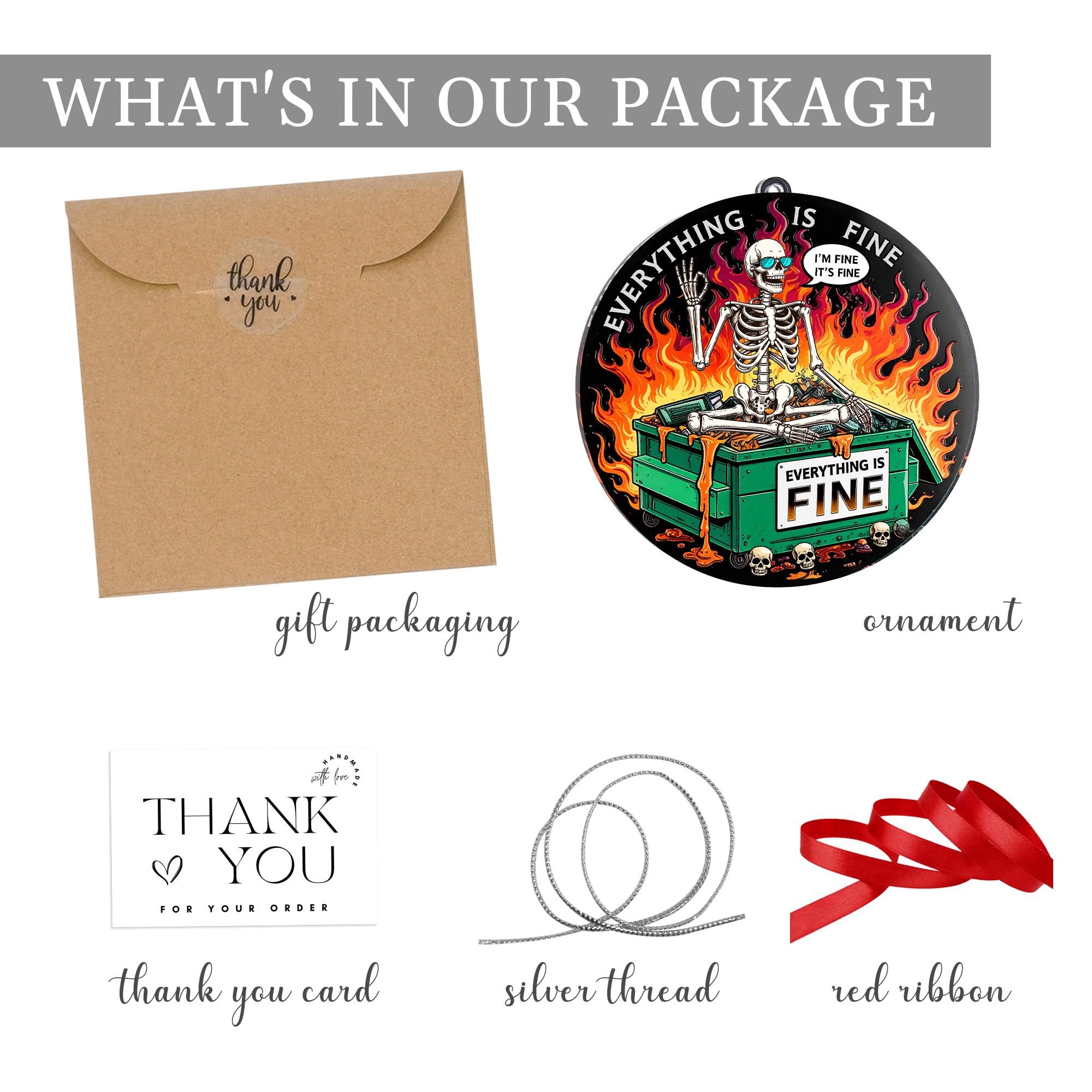 Unique New Year decor dumpster fire ornament