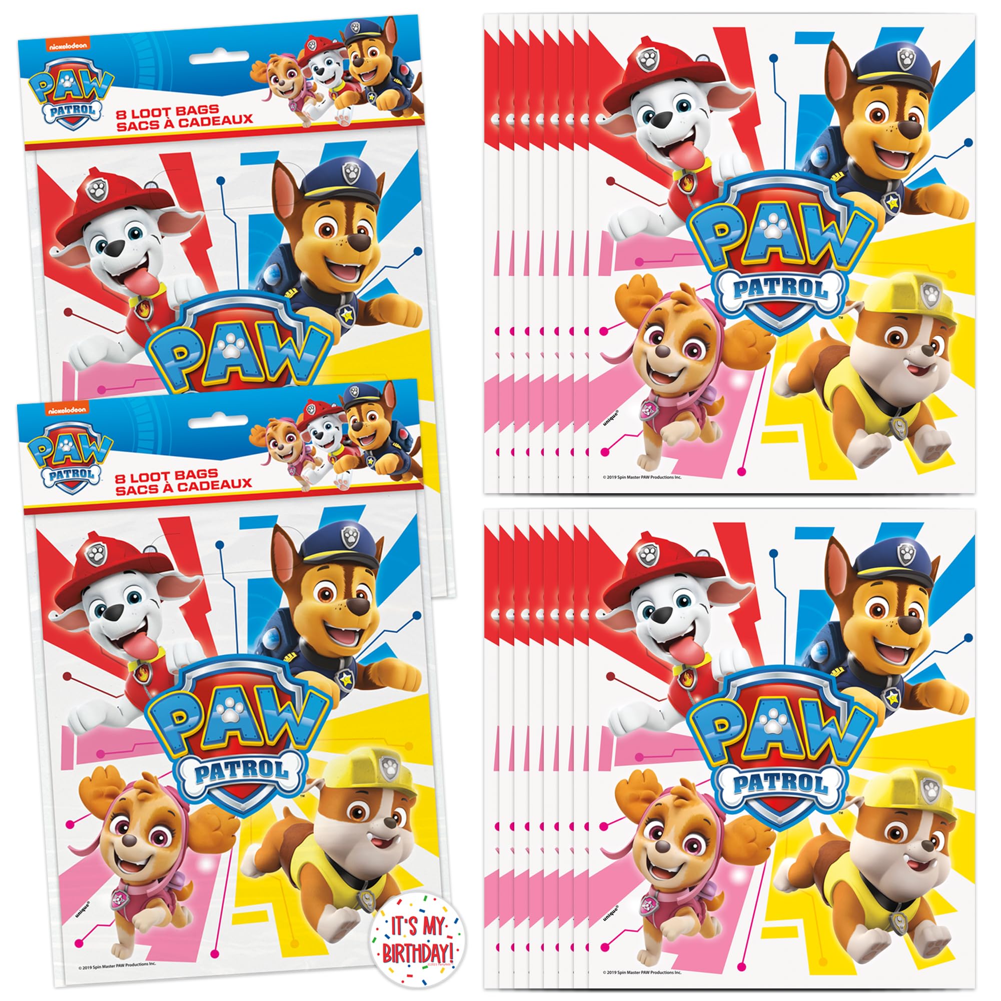 Unique Paw Patrol Party Supplies product image with party favor bags