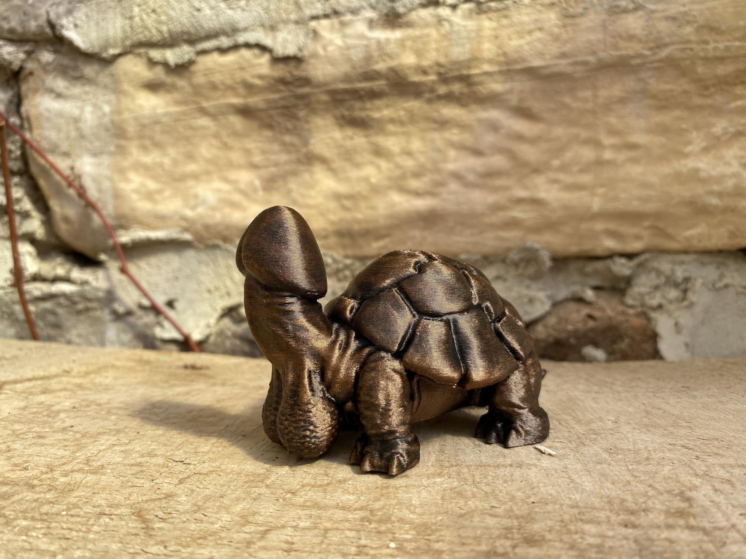 3D printed funny turtle desk decor