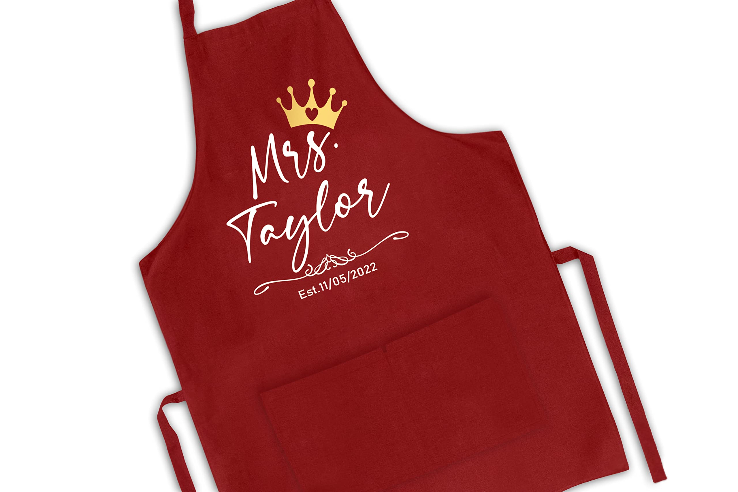 Machine washable fade resistant apron details