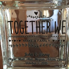 7.5 inch tall glass pouring containers included