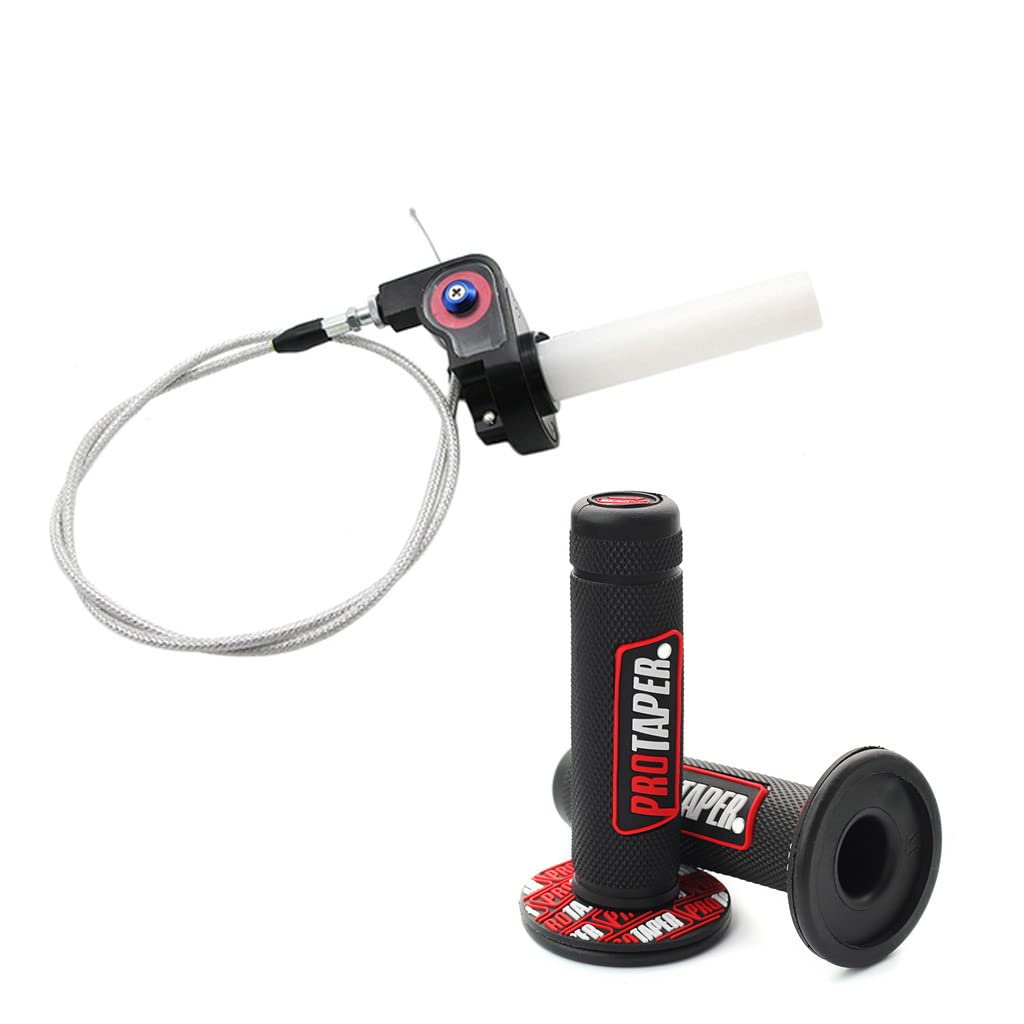 Universal 22mm twist throttle handle grip red