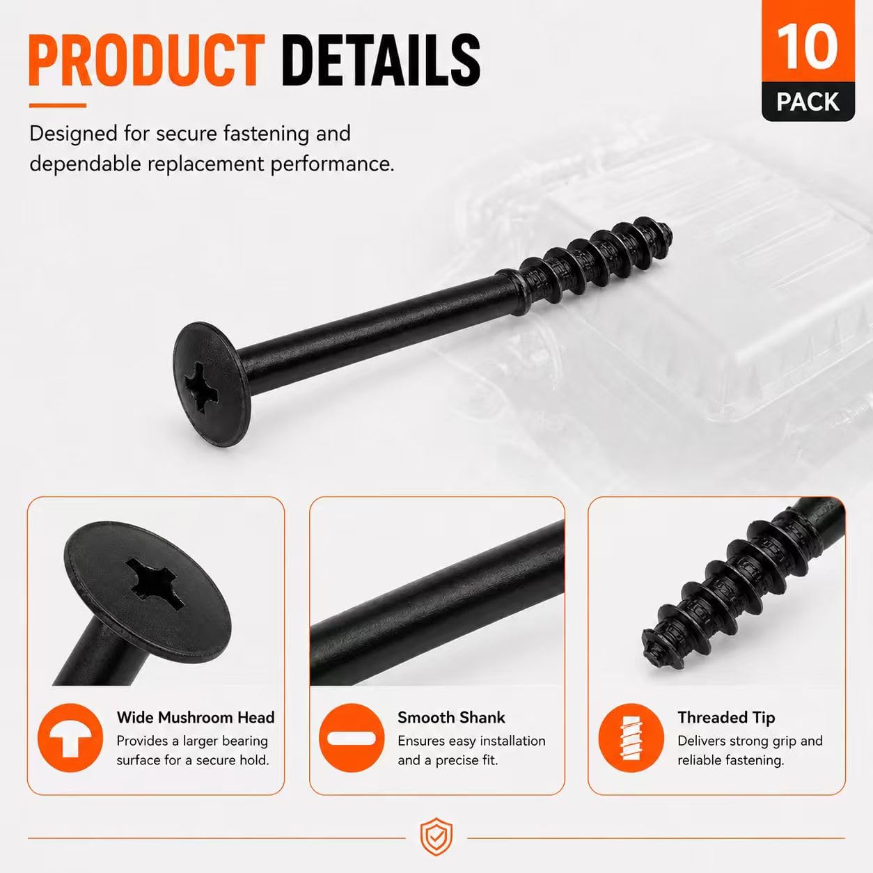 Screws designed to prevent loosening in air filter housings