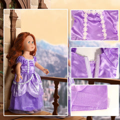 Universal fit for 18 inch dolls outfits with elasticized seams and Velcro
