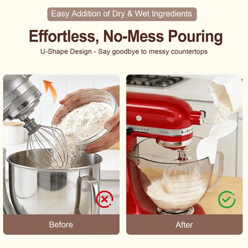 Anti splash attachment on stand mixer rim