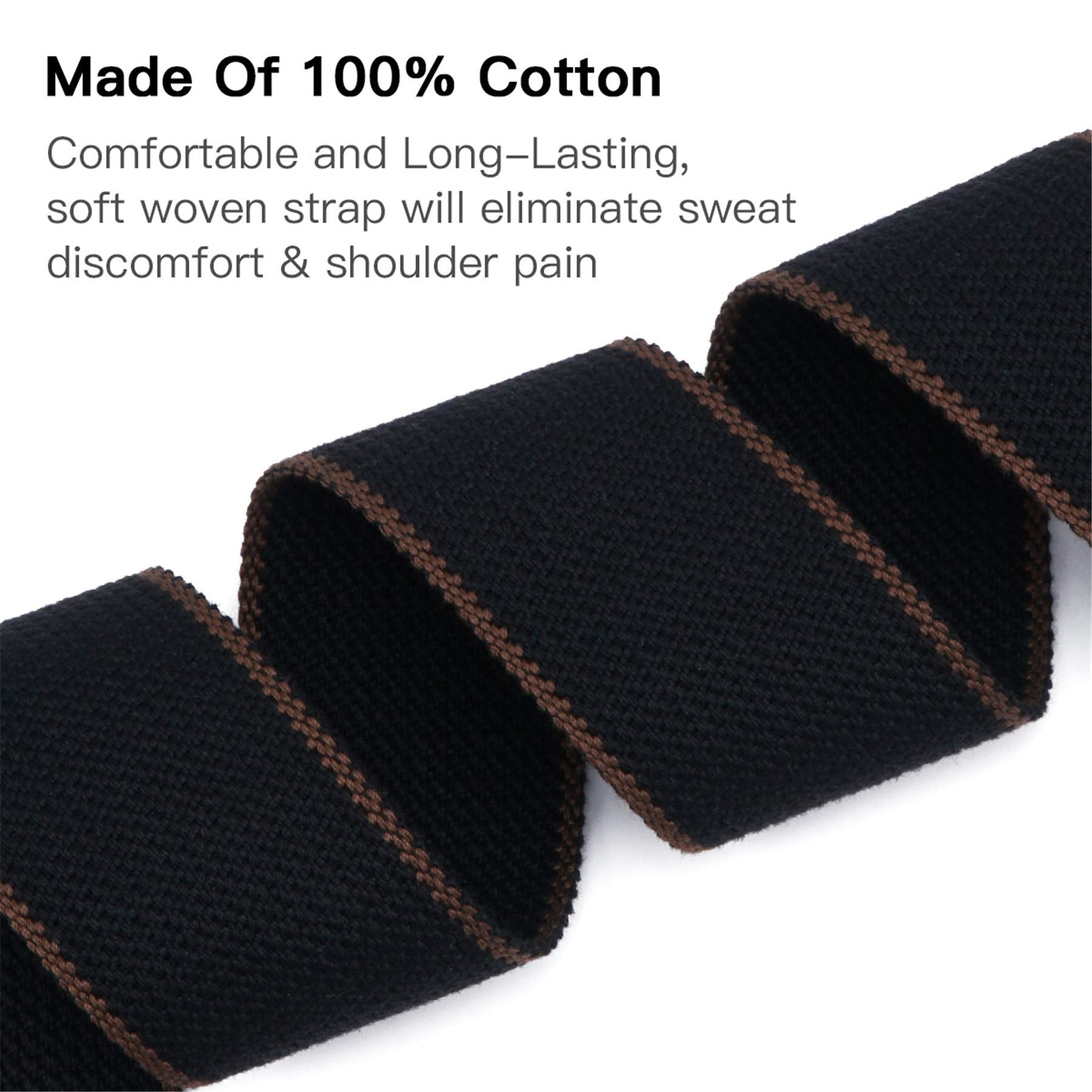 universal guitar strap shown with strap button and locks